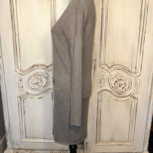 Bella Luxx Los Angeles Gray Cashmere Blend Sweater Dress Minimalist Neutral - Picture 9 of 13